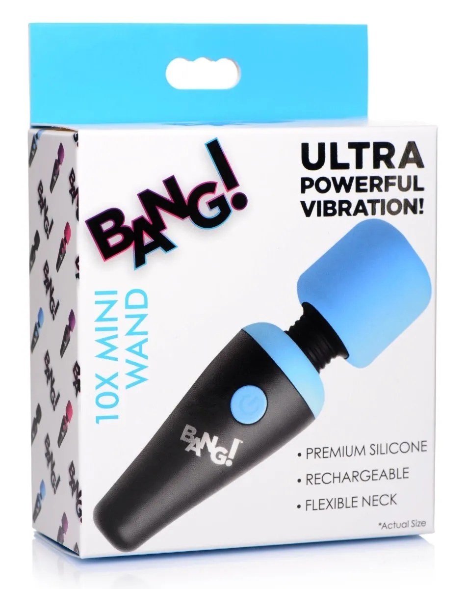 10x Vibrating Mini Silicone Wand - Blue