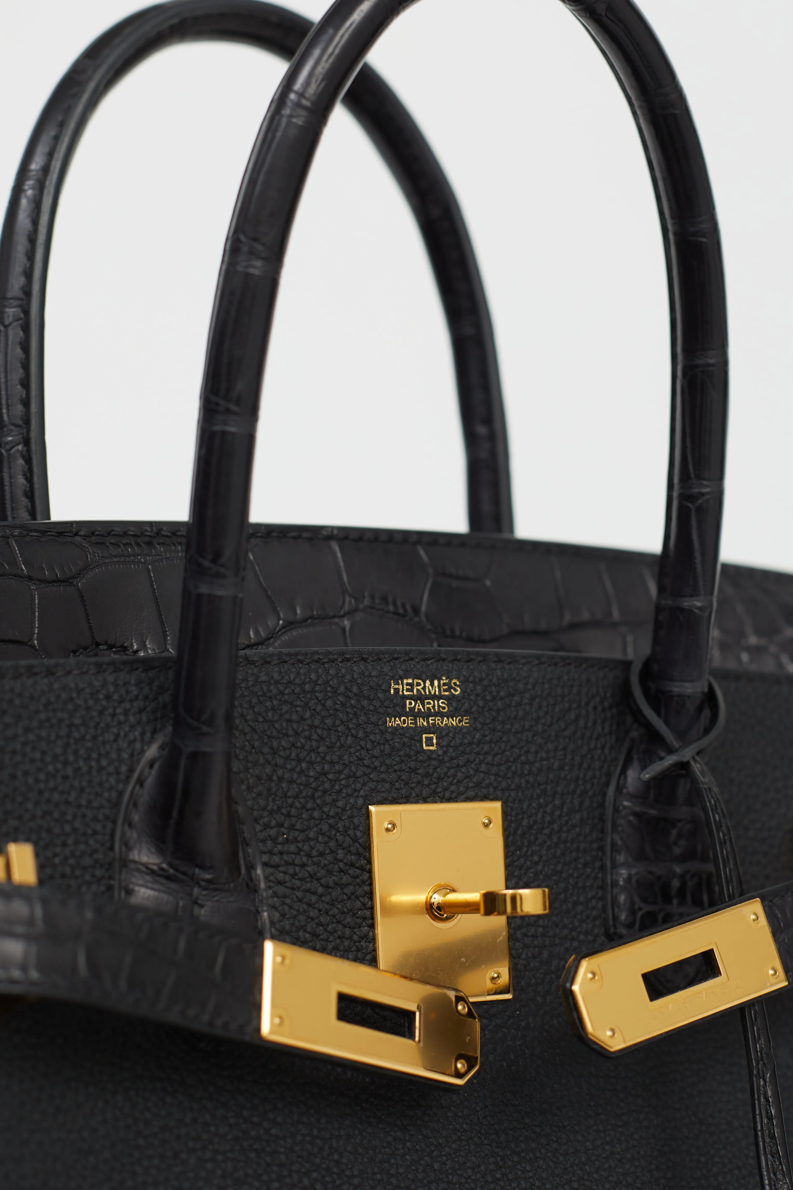 2020 Noir Togo & Exotic Leather Birkin 30 Touch Bag