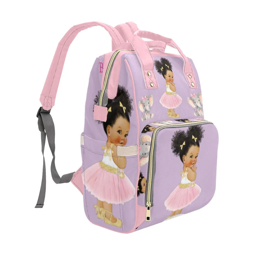 Afro Puffs Diaper Bag Multi-Function Diaper Backpack/Diaper Bag (Model 1688)