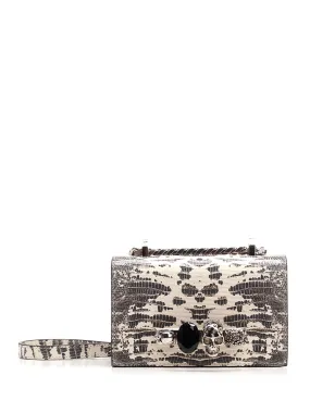 Alexander McQueen Embossed Jewelled Shoulder Bag