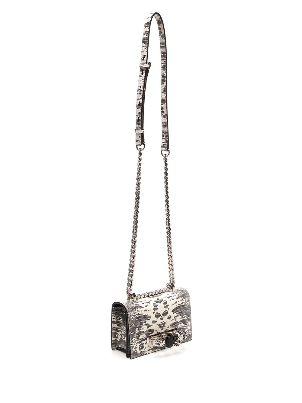 Alexander McQueen Embossed Jewelled Shoulder Bag