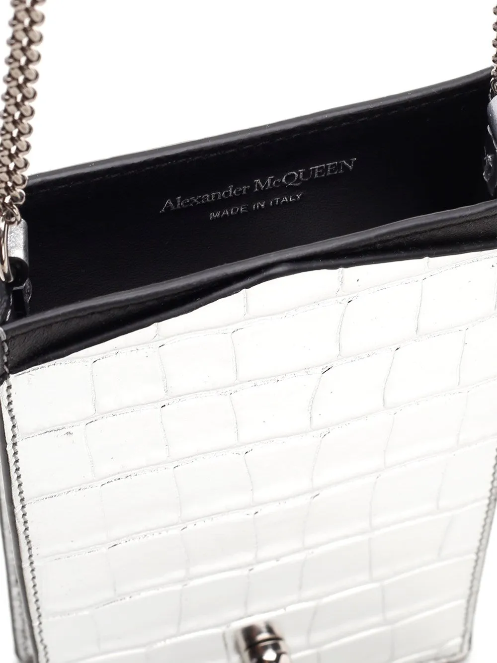 Alexander McQueen Skull-Charm Chained Phone Bag