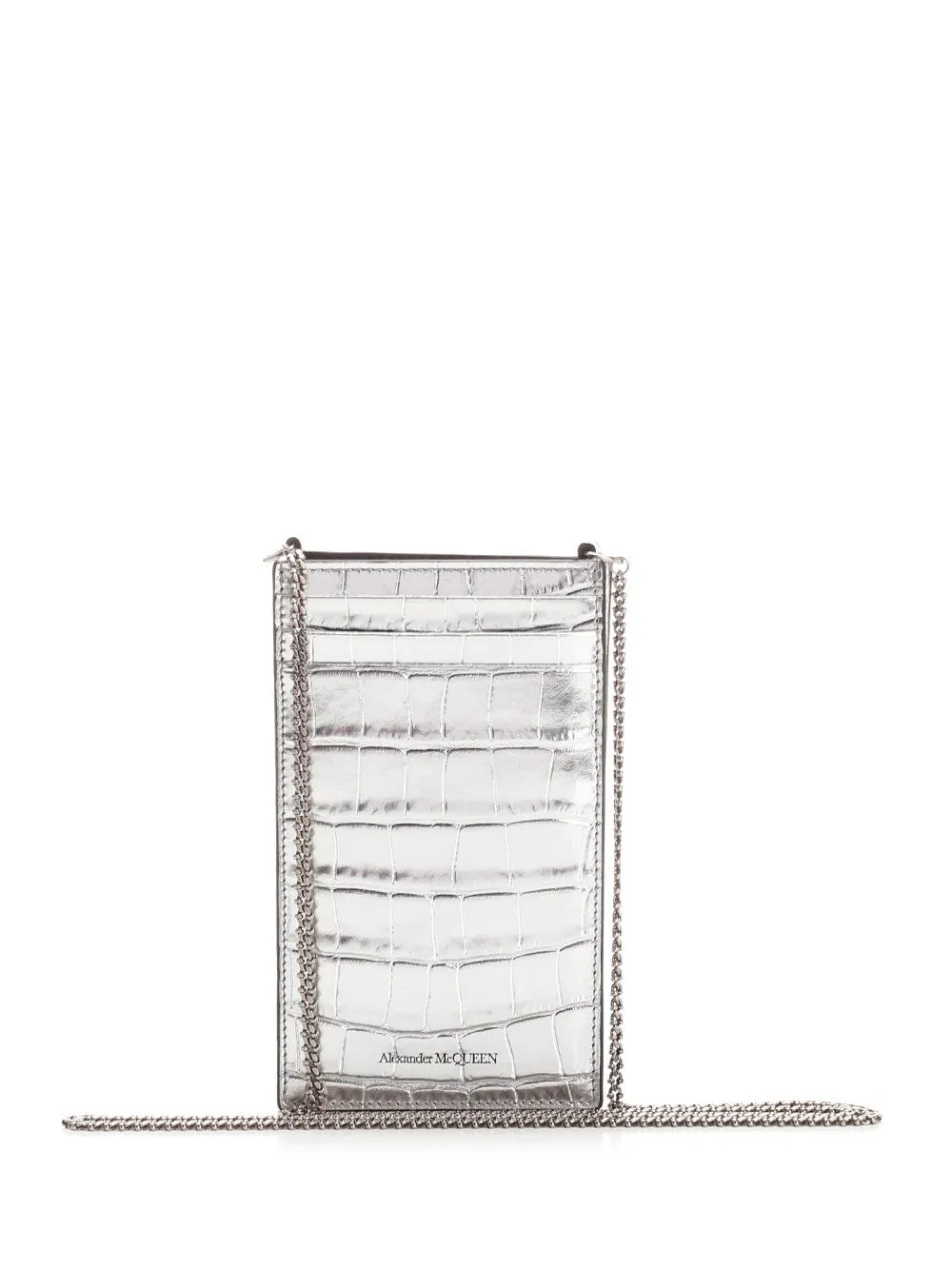 Alexander McQueen Skull-Charm Chained Phone Bag