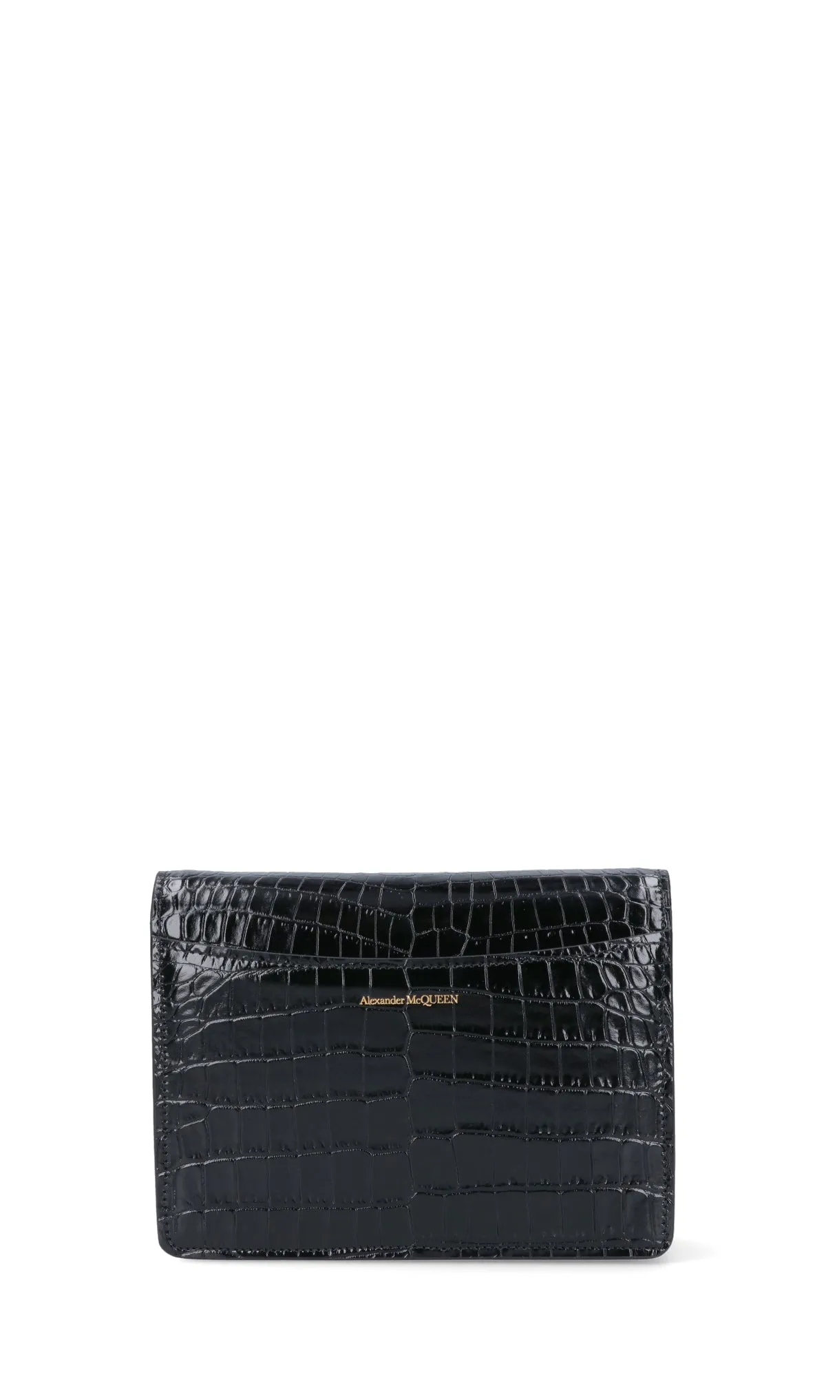 Alexander McQueen The Four Ring Embossed Crossbody Bag