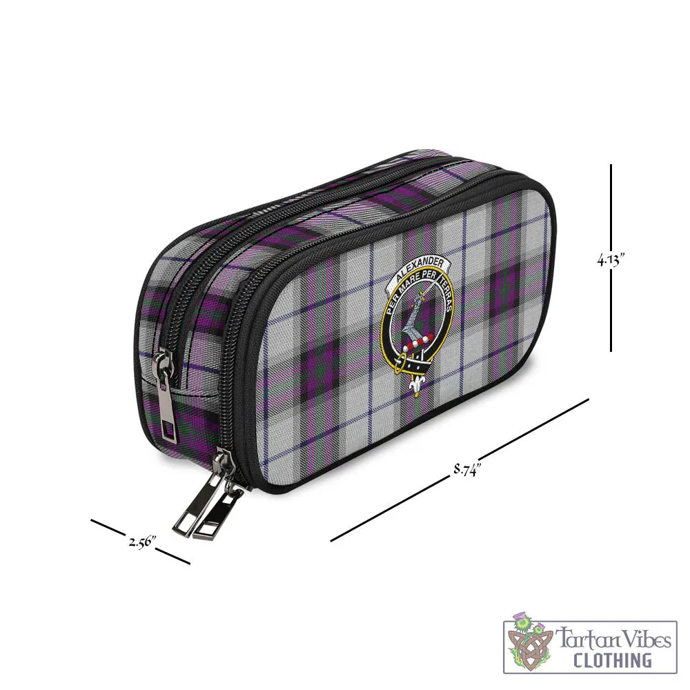 Alexander of Menstry Dress Tartan Pen and Pencil Case with Family Crest