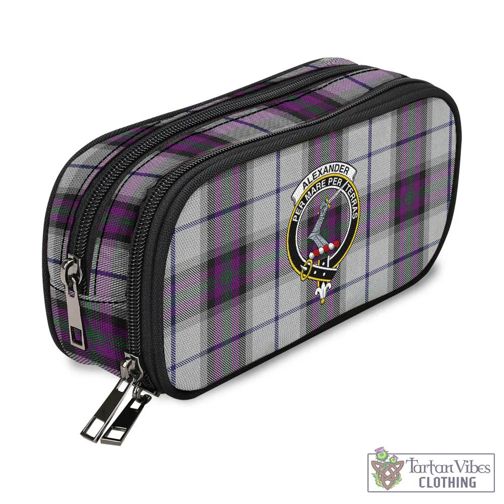 Alexander of Menstry Dress Tartan Pen and Pencil Case with Family Crest