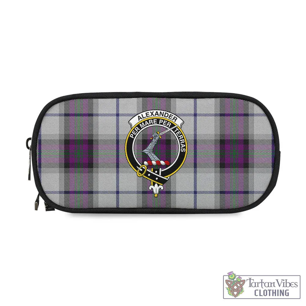 Alexander of Menstry Dress Tartan Pen and Pencil Case with Family Crest