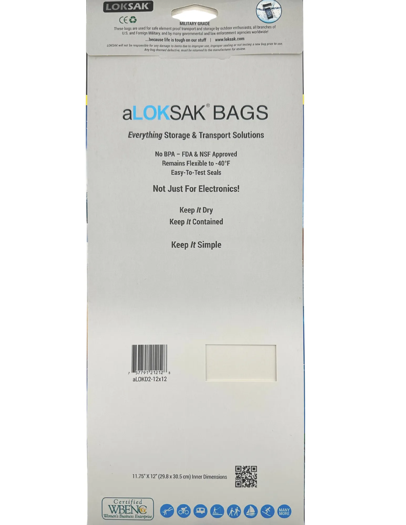 aLOKSAK Element Proof Bag 12" X 12" (2 Pack)