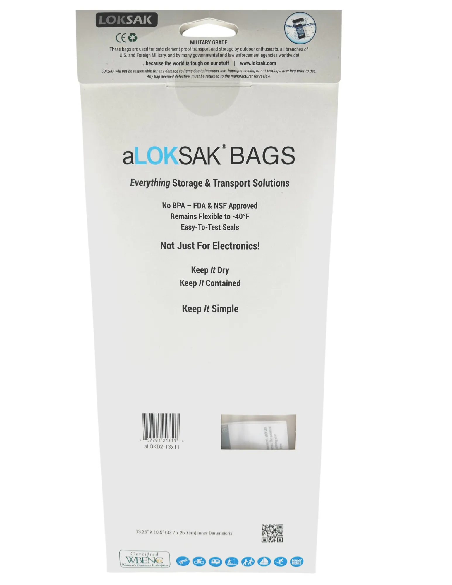 aLOKSAK Element Proof Bag 13" X 11" (2 Pack)