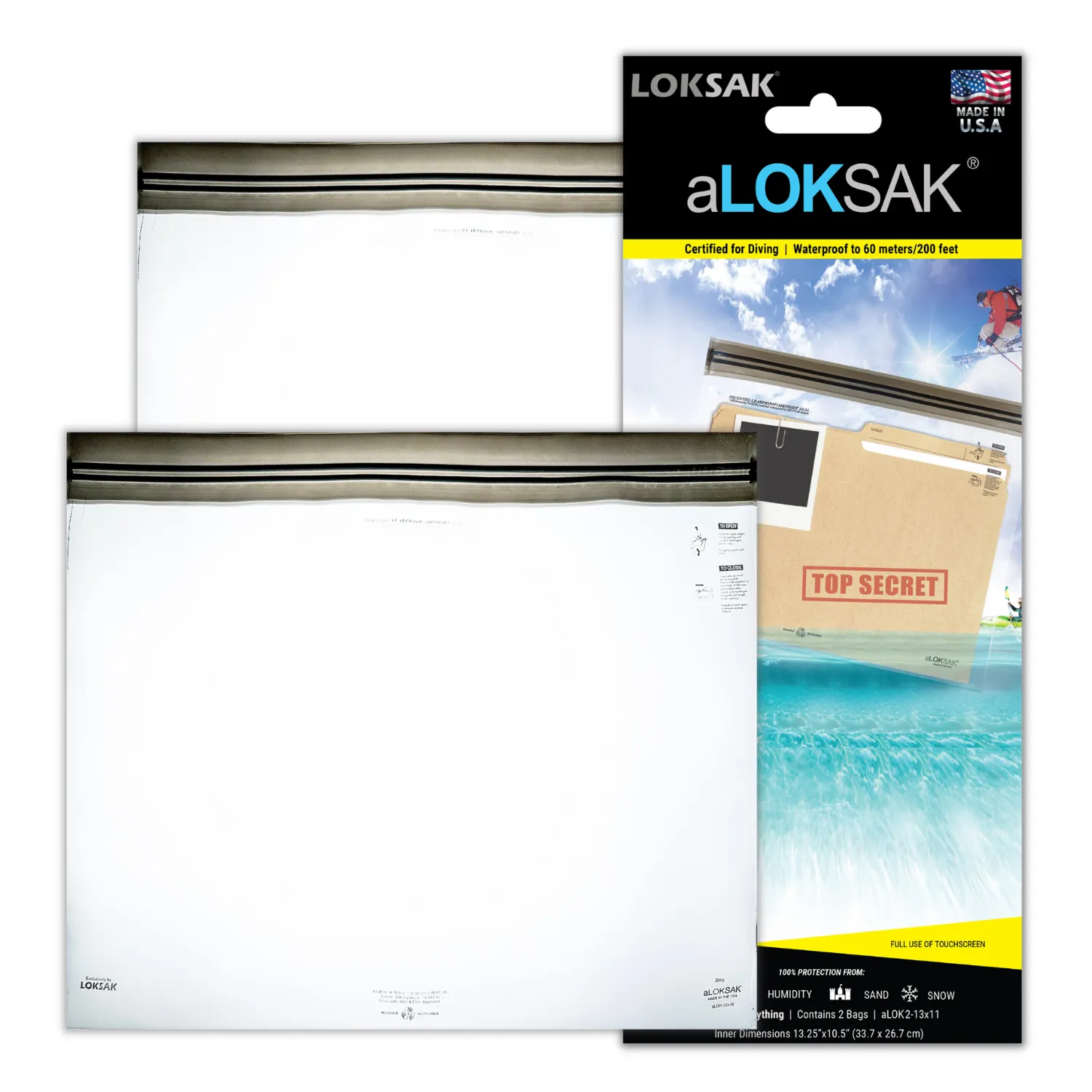 aLOKSAK Element Proof Bag 13" X 11" (2 Pack)