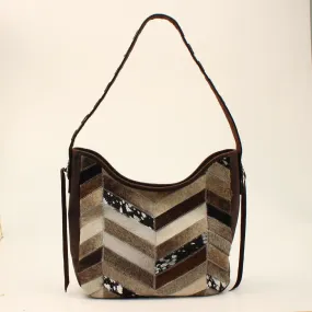 Angel Ranch Shoulder Bag in Chevron Brown