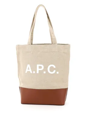 A.P.C. Axelle Logo Print Tote Bag