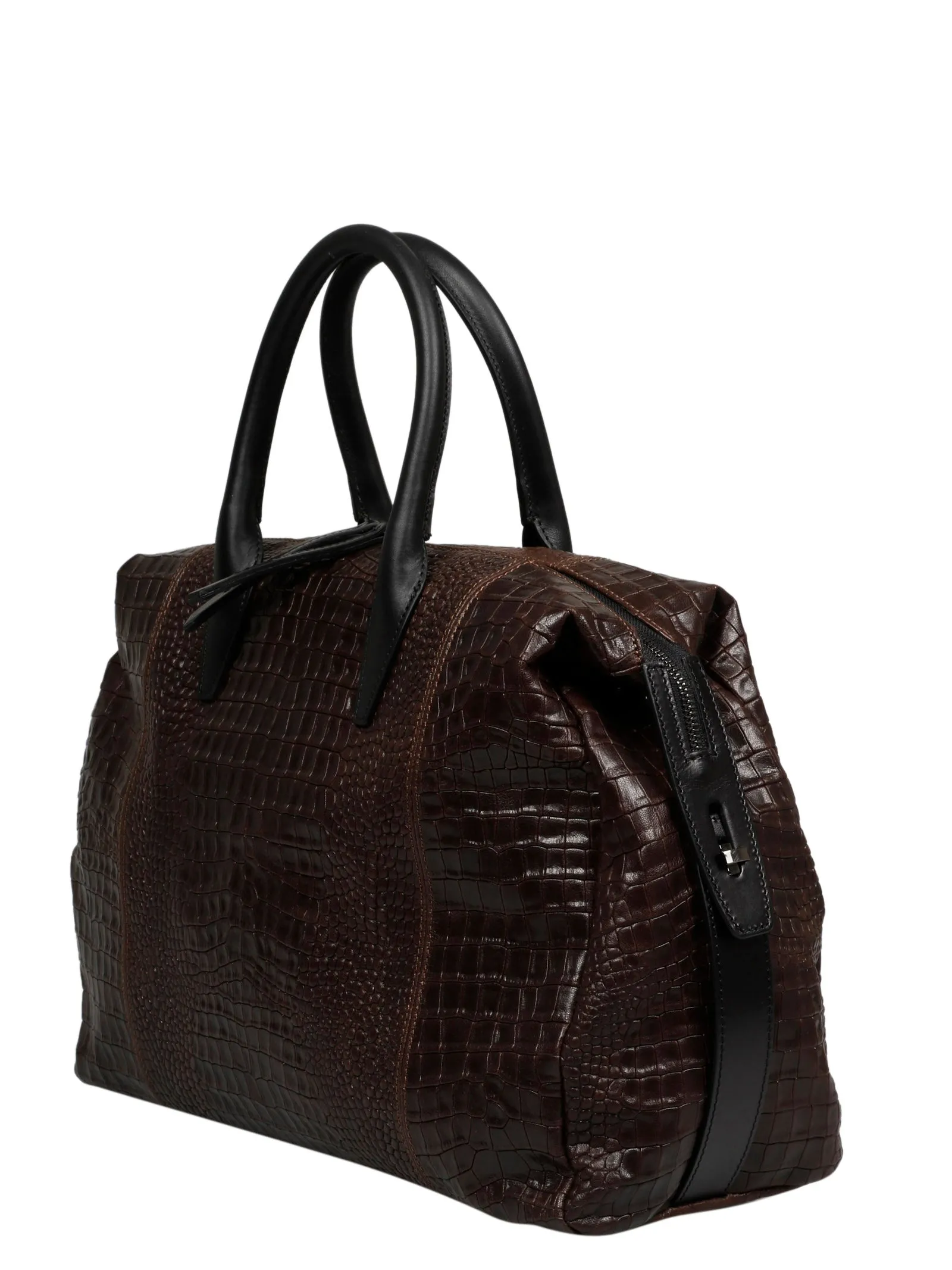 Ash Bruna Embossed Top Handle Bag