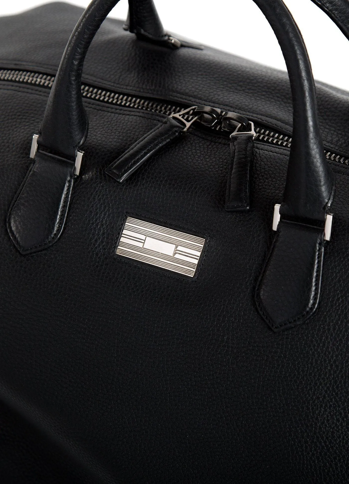 Aspen Travel Duffle Bag, Black Leather