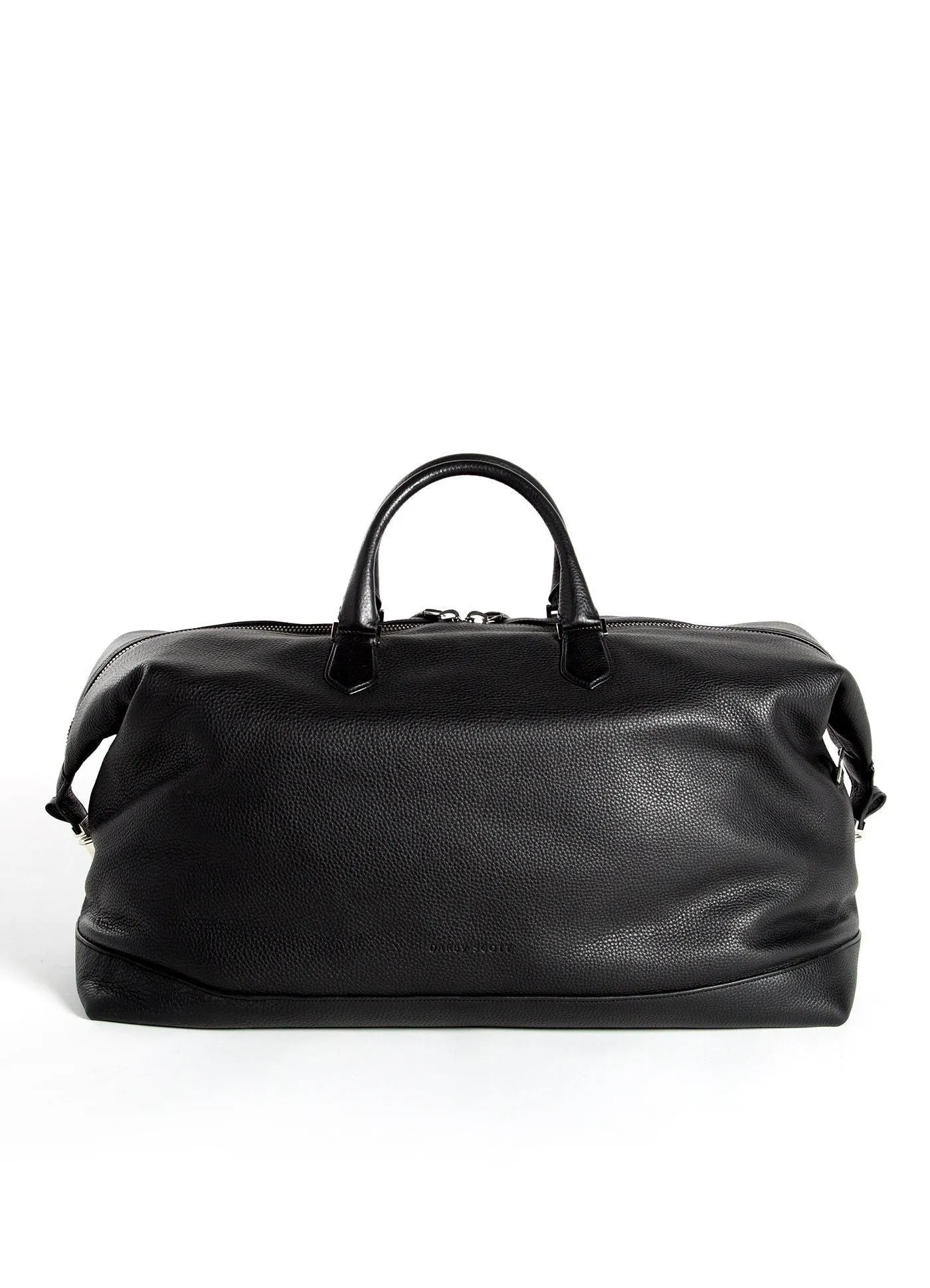 Aspen Travel Duffle Bag, Black Leather