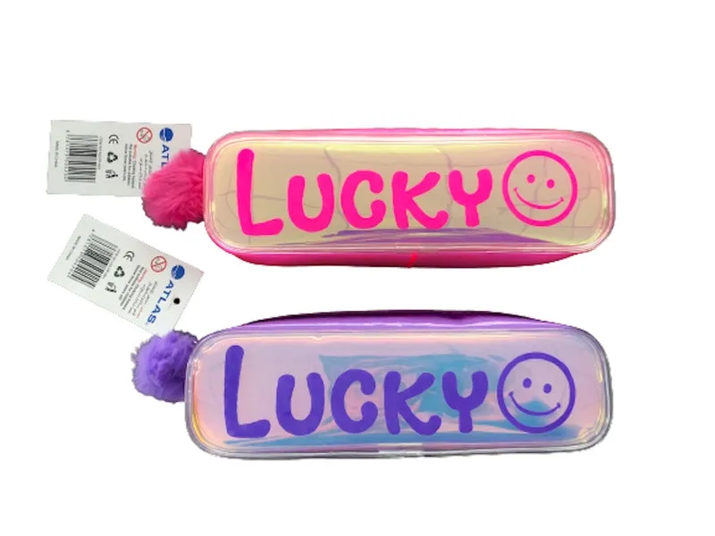 Atlas Pencil Case Lucky People Purple-Pink