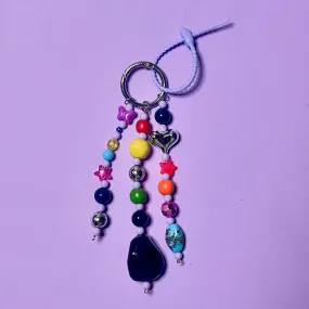 Bag charm and keyring wire beaded 1