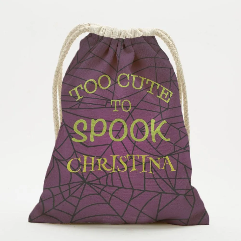 Bag Of Treats Custom Halloween Kids Drawstring Sack | Personalized Halloween Trick or Treat Bag