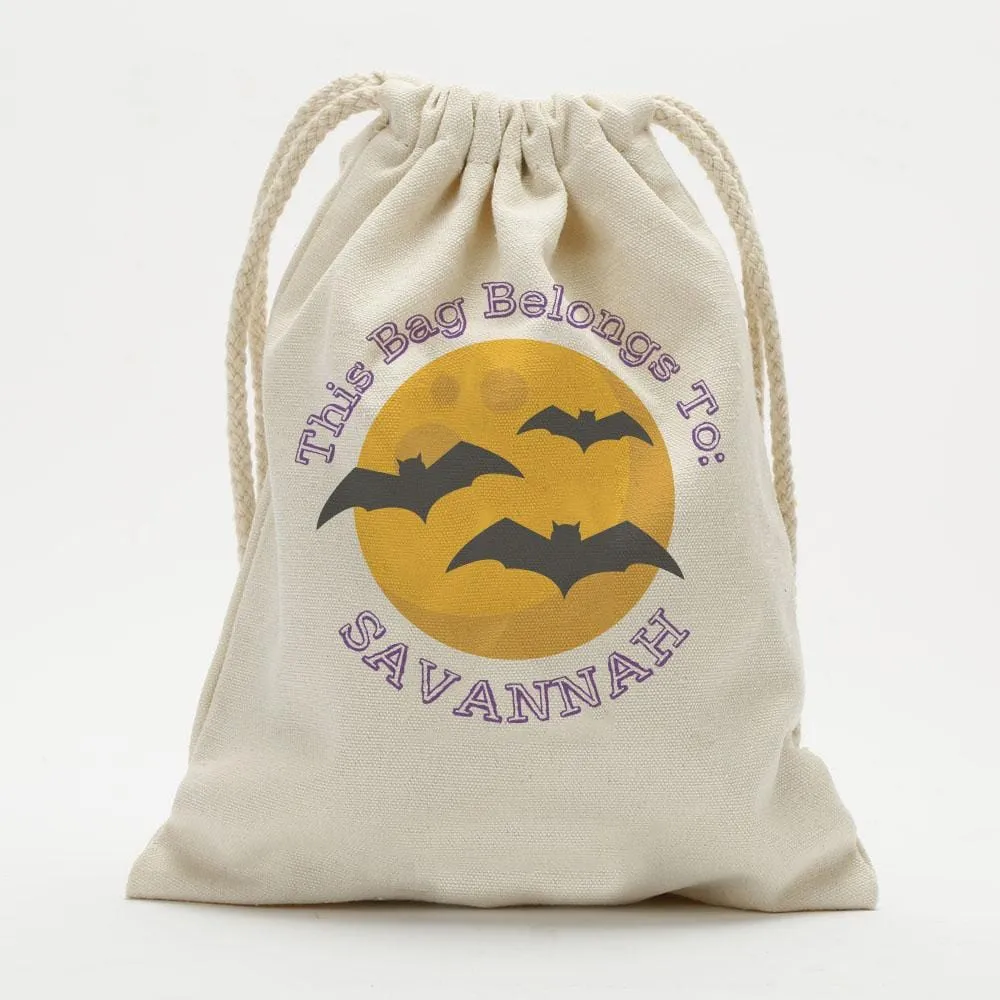 Bag Of Treats Custom Halloween Kids Drawstring Sack | Personalized Halloween Trick or Treat Bag