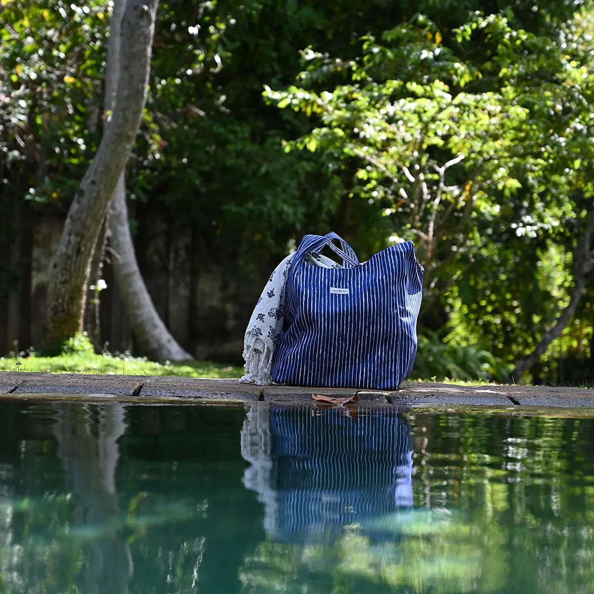 Beach Bag - India Ink - Indigo