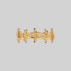 BEYOND. Barbed Wire Ring - Gold