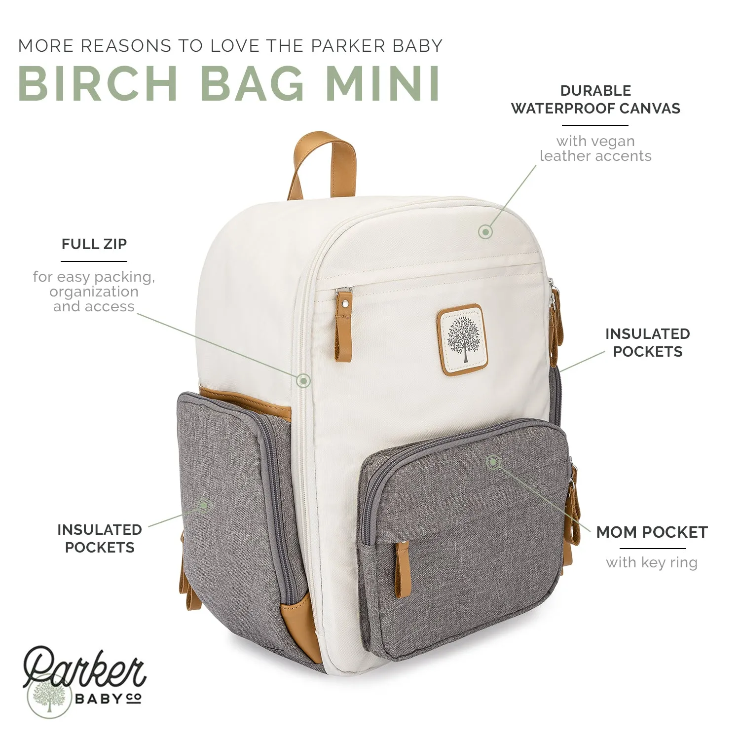 Birch Bag Mini Diaper Backpack - Black