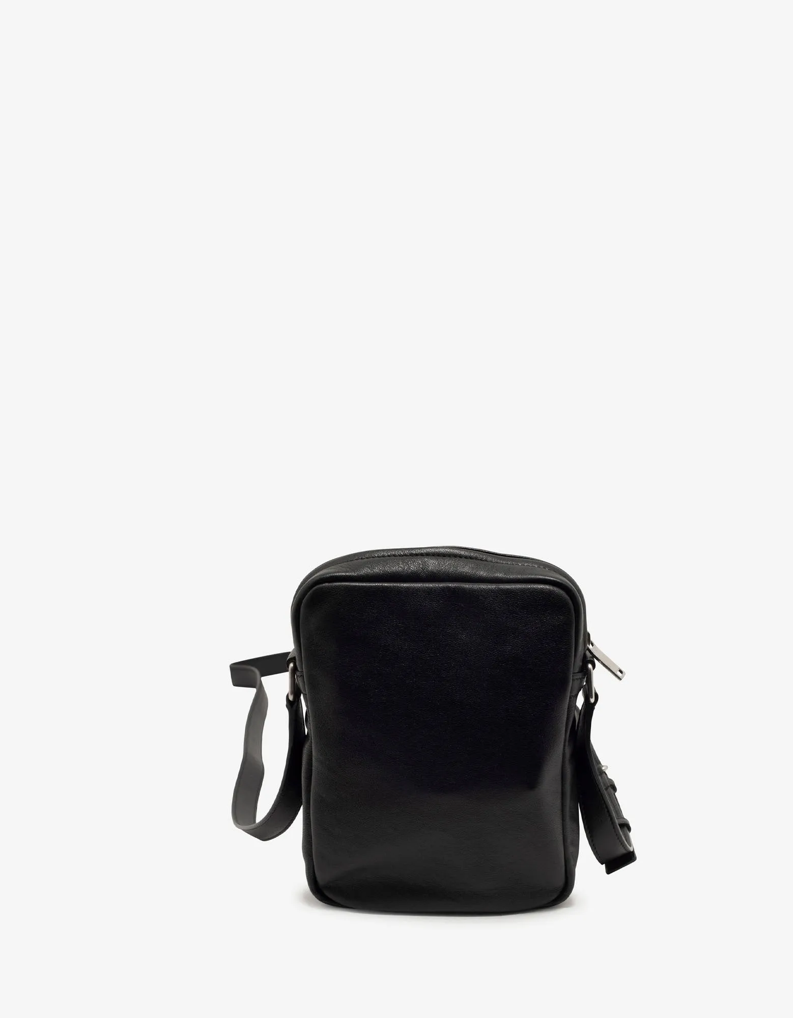 Black Leather Brad Pouch