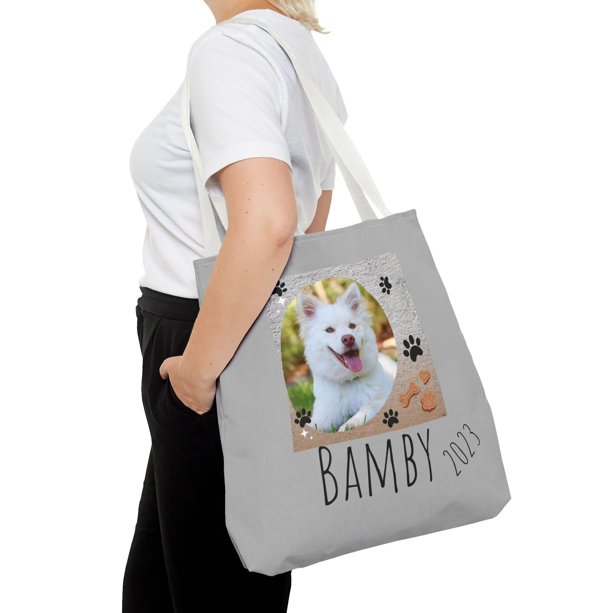 Bolso Foto de Mascota y  Nombre/Bolso Mascota/Bolso Amante Animales