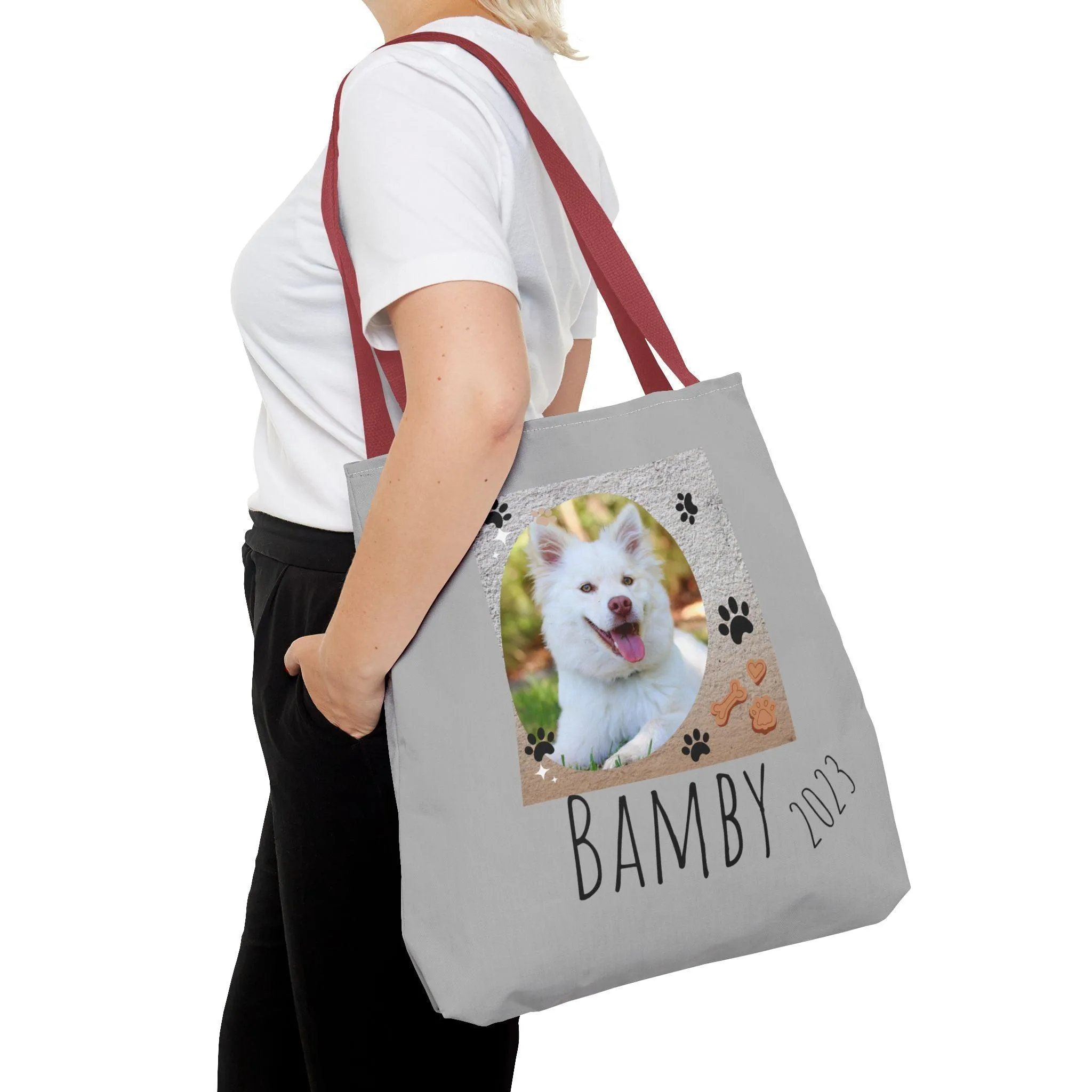 Bolso Foto de Mascota y  Nombre/Bolso Mascota/Bolso Amante Animales