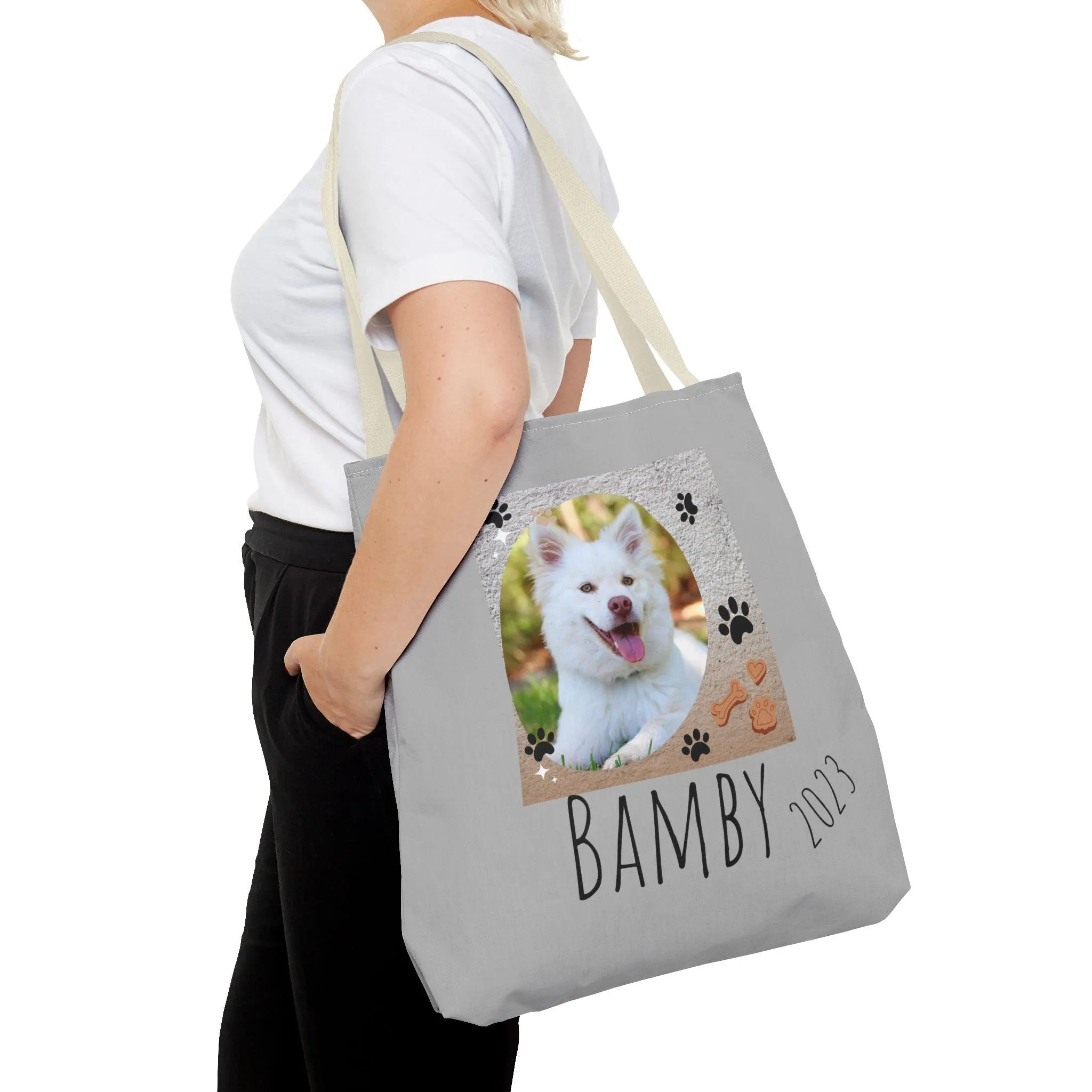 Bolso Foto de Mascota y  Nombre/Bolso Mascota/Bolso Amante Animales