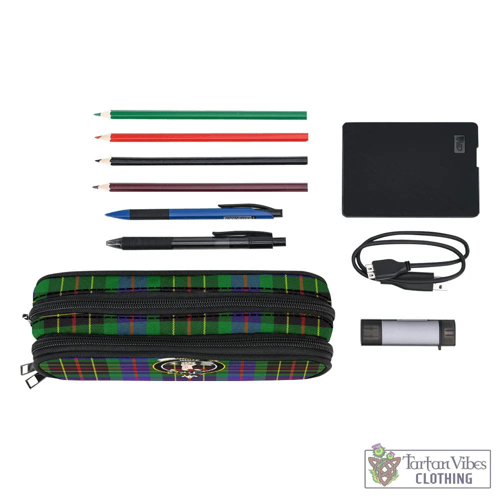 Brodie Hunting Modern Tartan Pen and Pencil Case with Family Crest