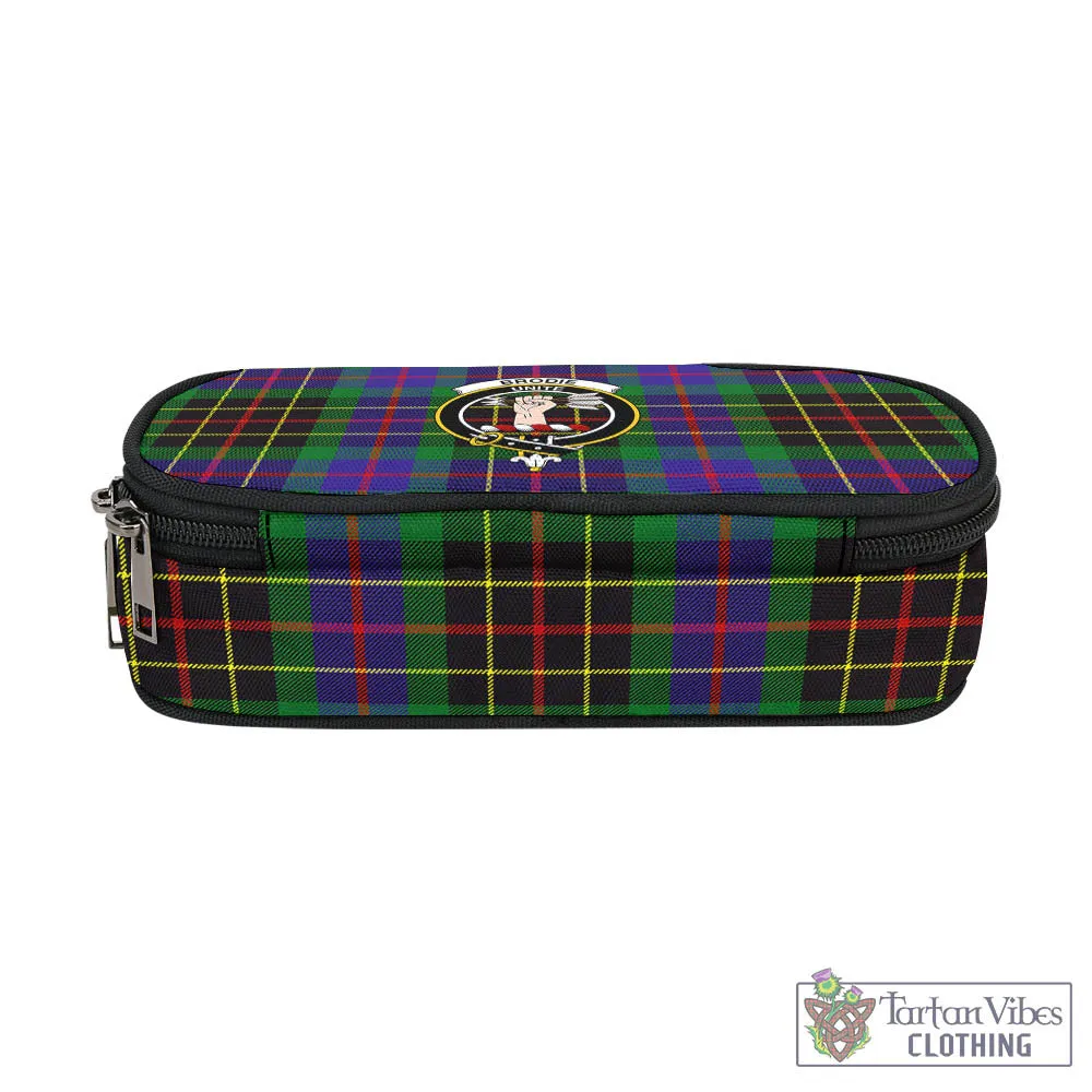 Brodie Hunting Modern Tartan Pen and Pencil Case with Family Crest