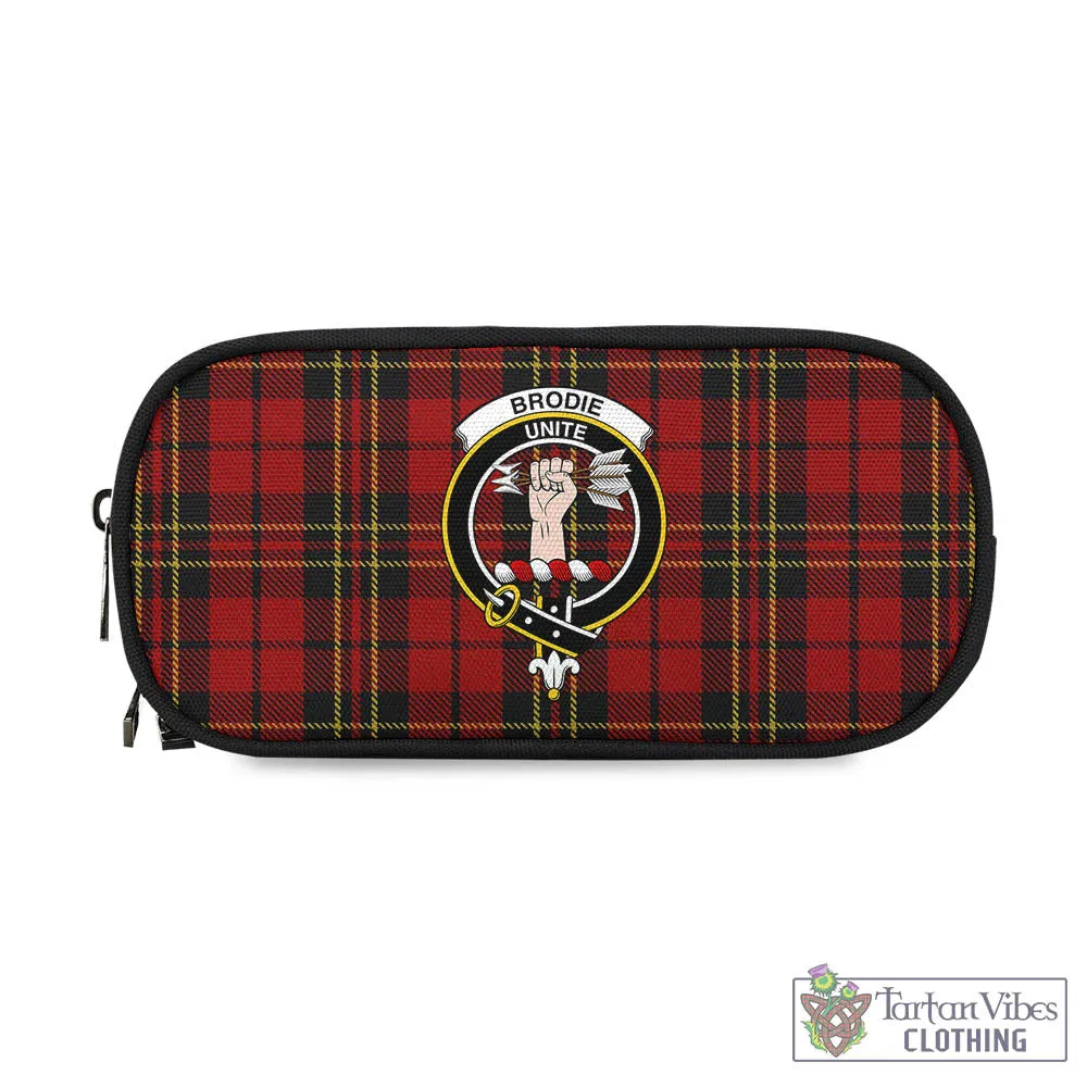 Brodie Tartan Pen and Pencil Case with Family Crest