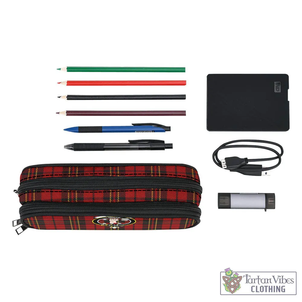 Brodie Tartan Pen and Pencil Case with Family Crest