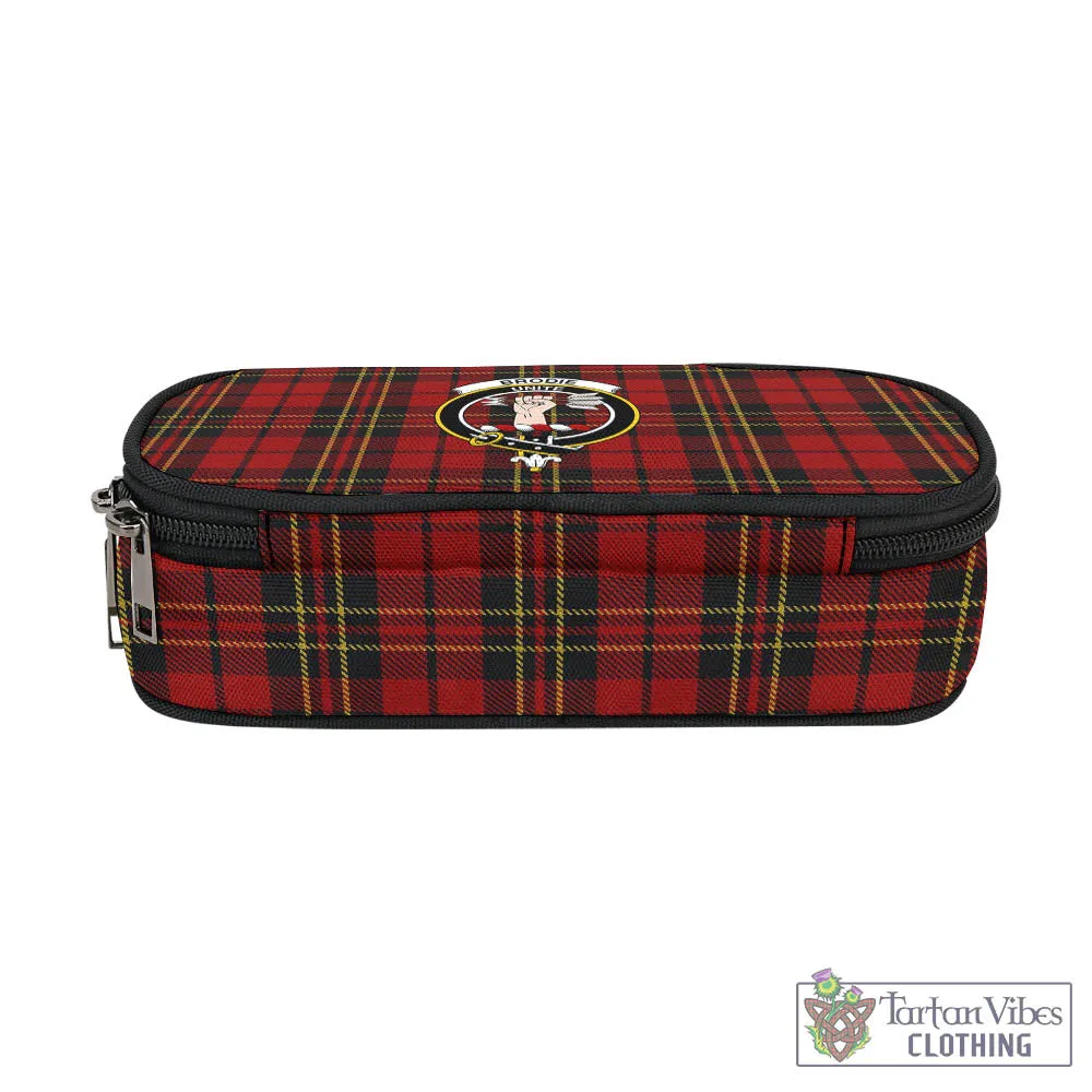 Brodie Tartan Pen and Pencil Case with Family Crest