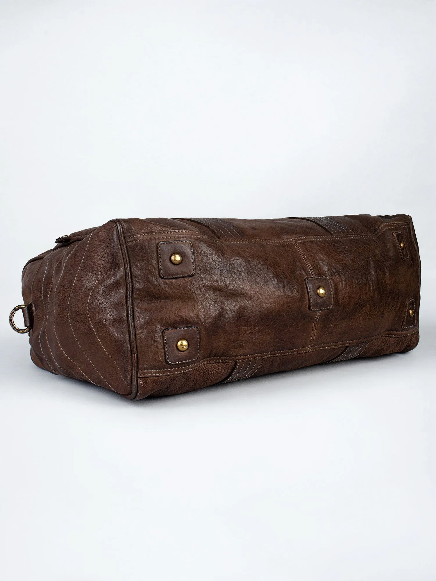 Brown Leather Weekender Bag