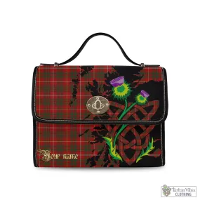 Bruce Tartan Waterproof Canvas Bag with Scotland Map and Thistle Celtic Accents