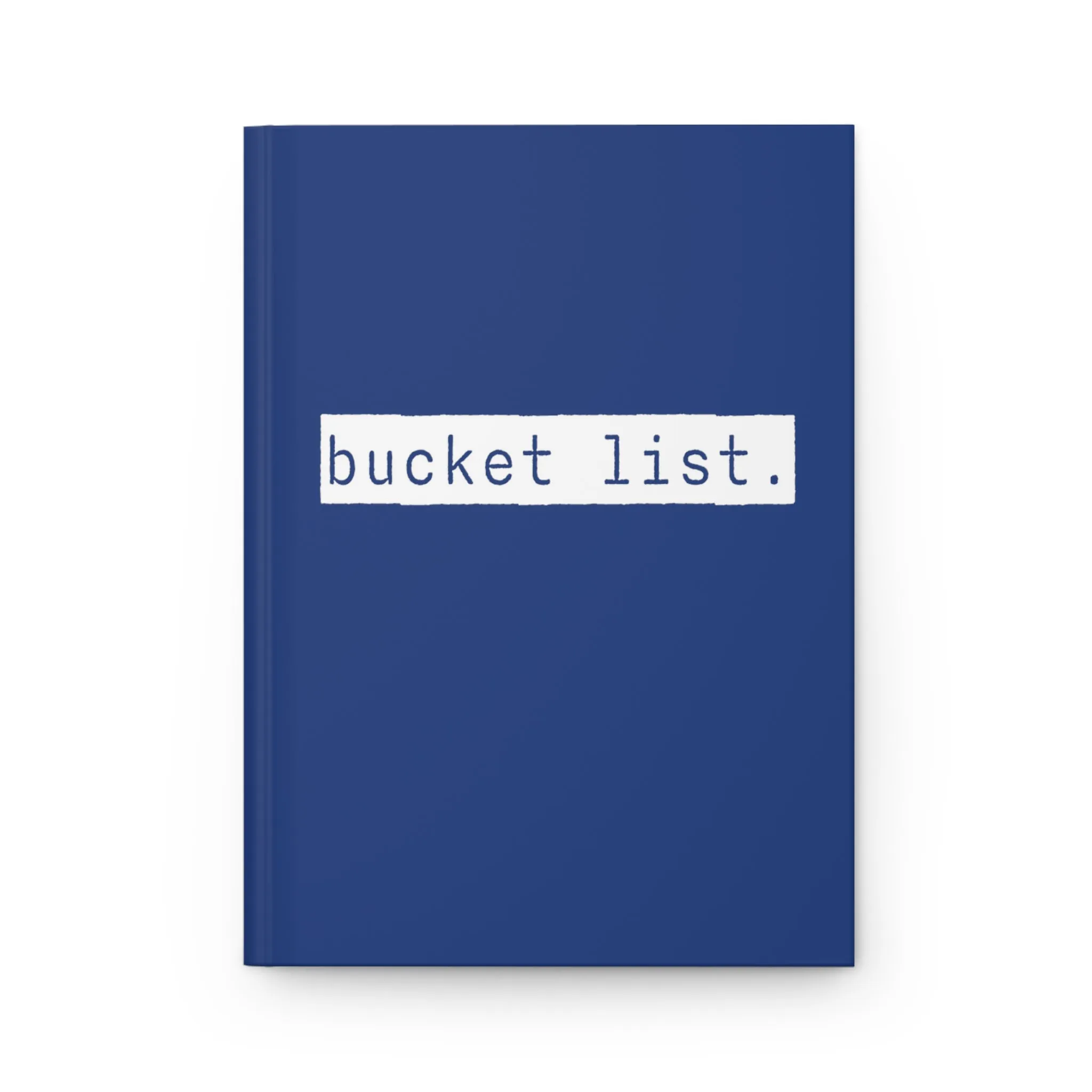 Bucket List Blue Matte Hardcover Journal | Blank Book for Notes | Lined Notebook Diary Goal Log