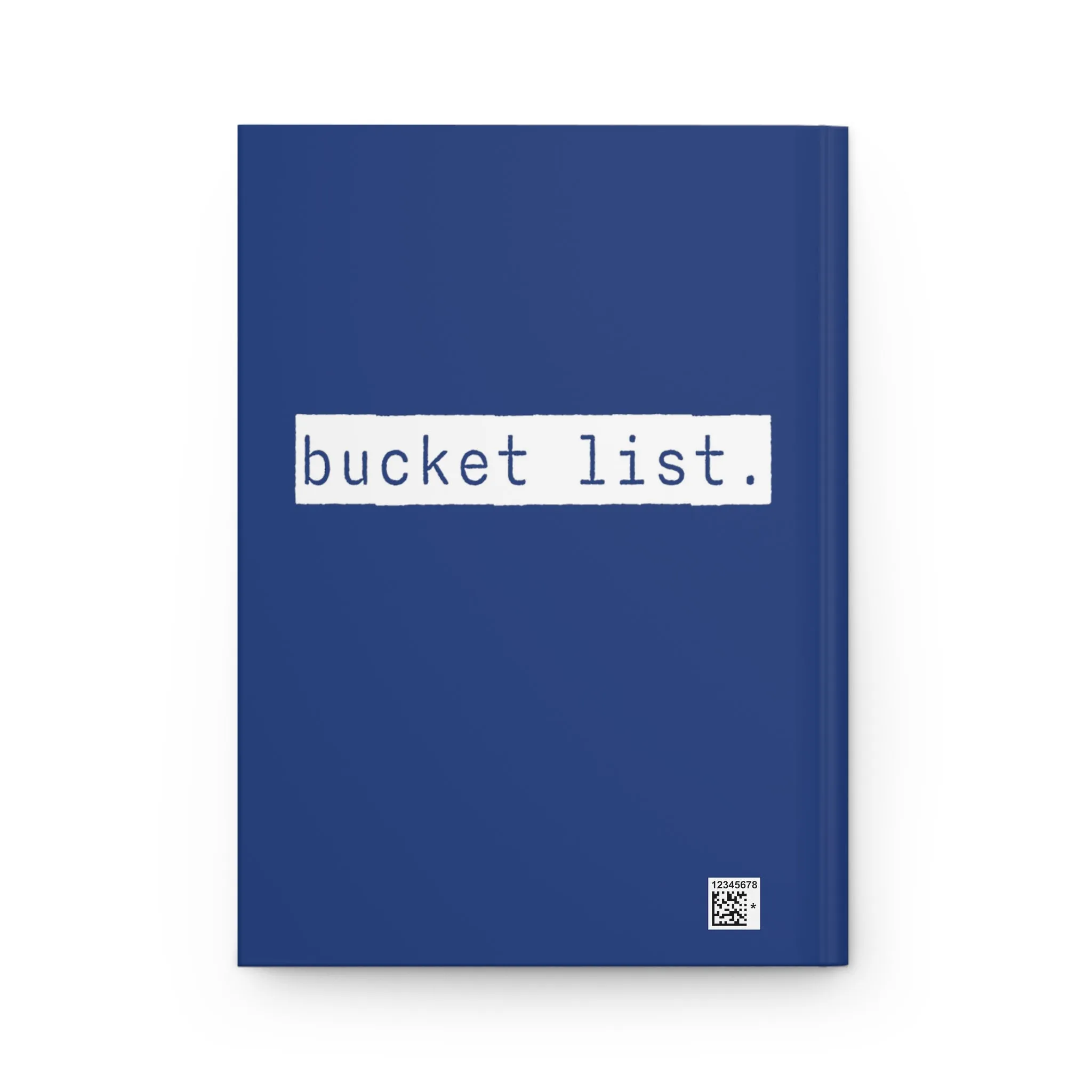 Bucket List Blue Matte Hardcover Journal | Blank Book for Notes | Lined Notebook Diary Goal Log