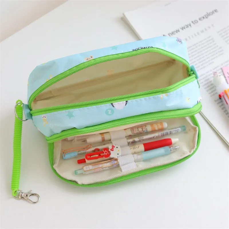 Cartoon Double Layer Pencil Case