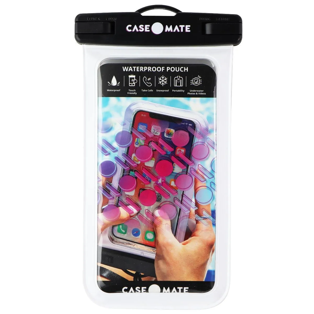 Case-Mate Waterproof Pouch Bag Case for Most Smartphones - Clear