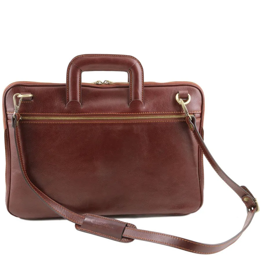 Caserta Leather Document Briefcase