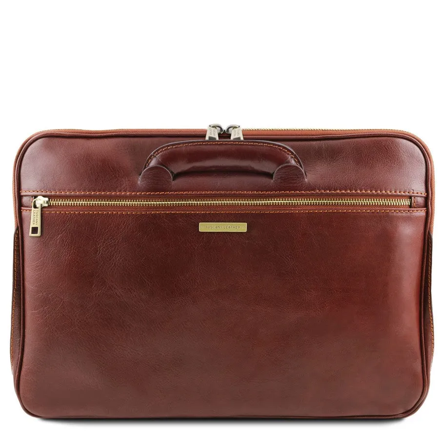 Caserta Leather Document Briefcase