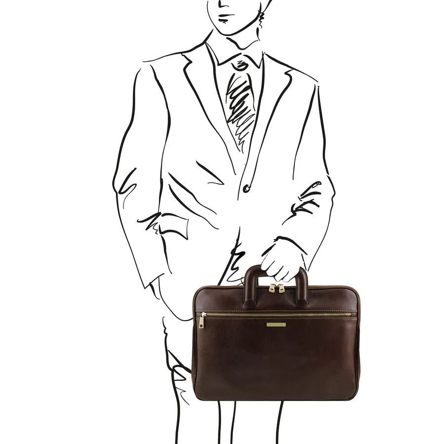 Caserta Leather Document Briefcase