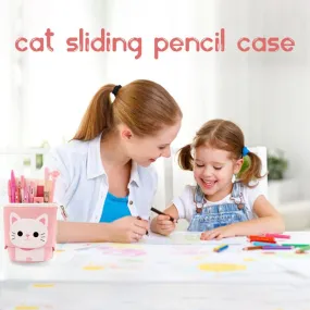 Cat Sliding Pencil Case