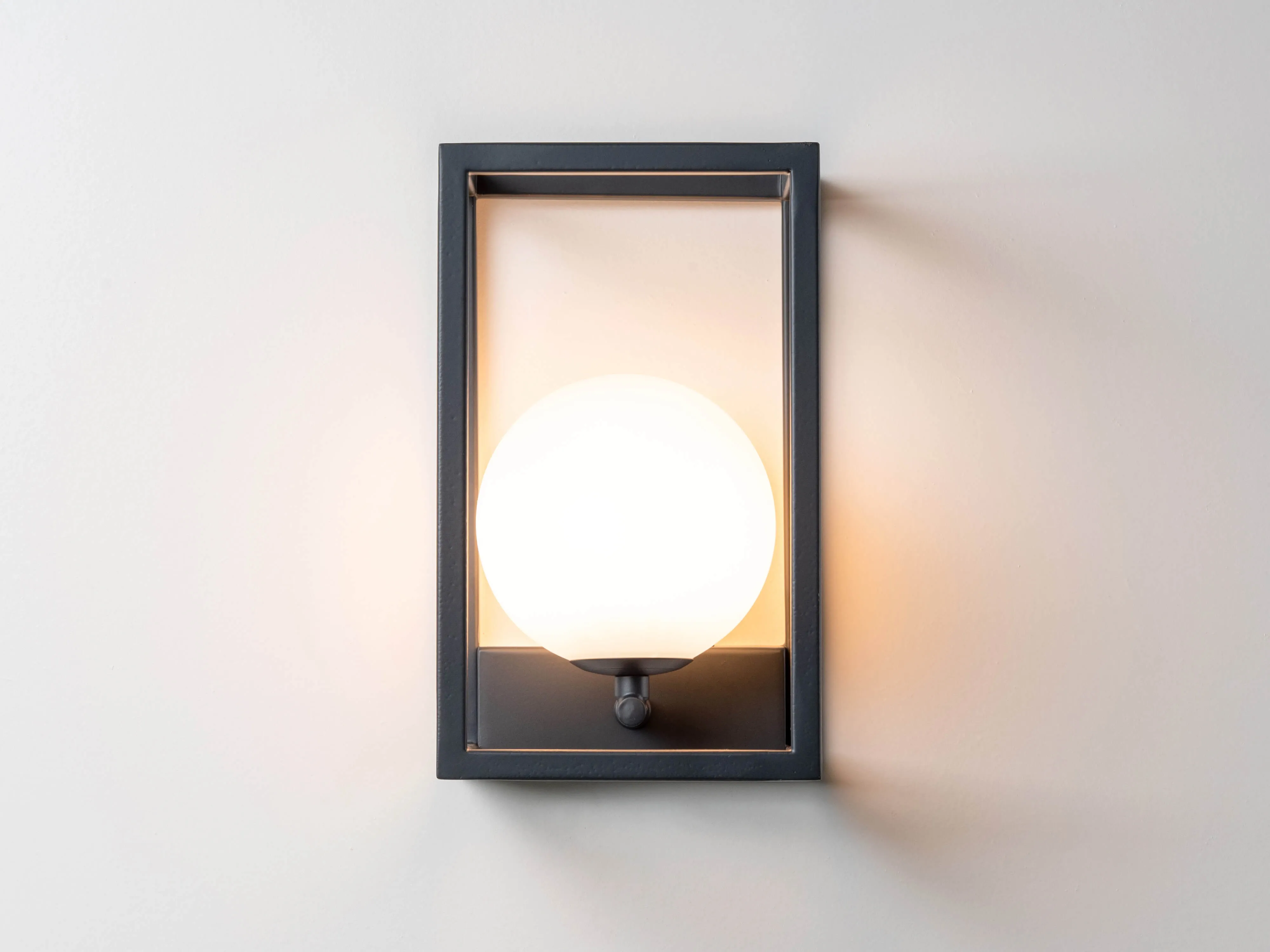 Charcoal grey lantern wall light