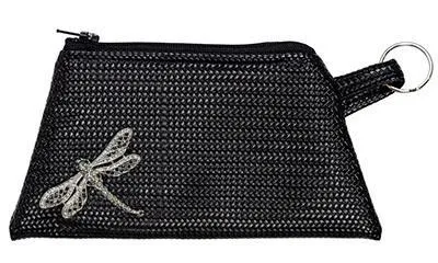 Coin Purse & Cosmetic Bag - Wicker Basket in Black (Limited Availability)