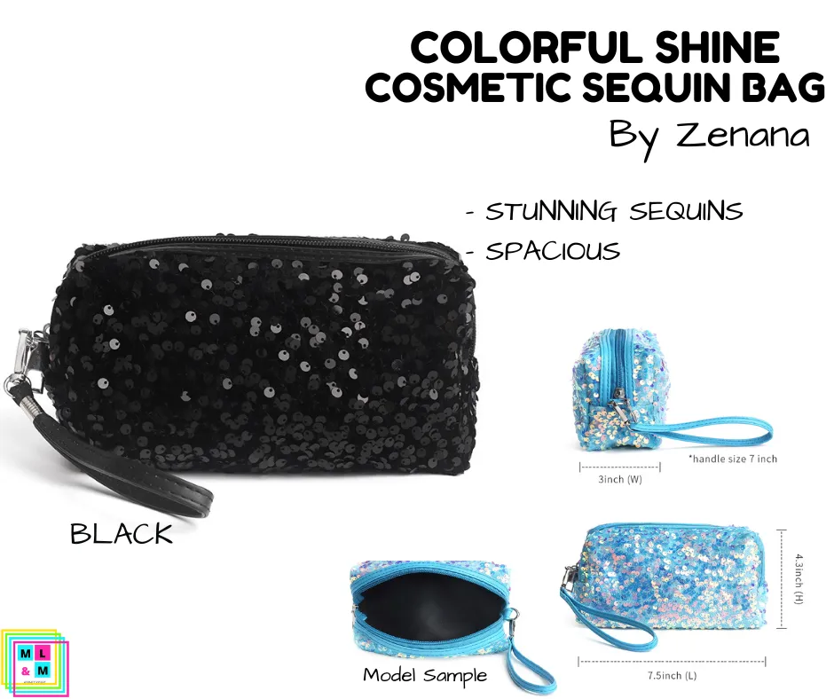 Colorful Shine Cosmetic Sequin Bag - Multiple Colors