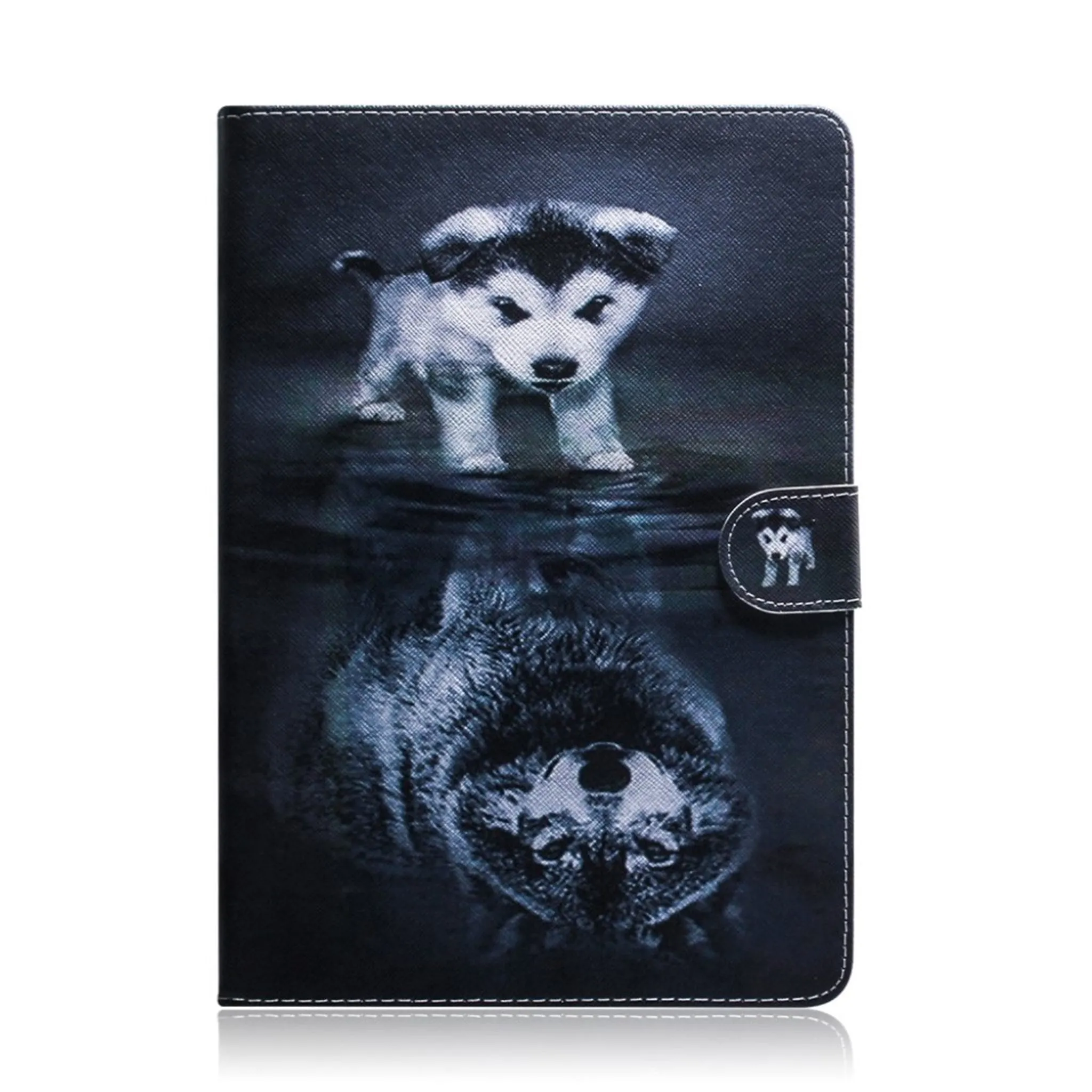 Cool pattern leather flip case for Samsung Galaxy Tab A7 10.4 (2020) - Dog / Wolf