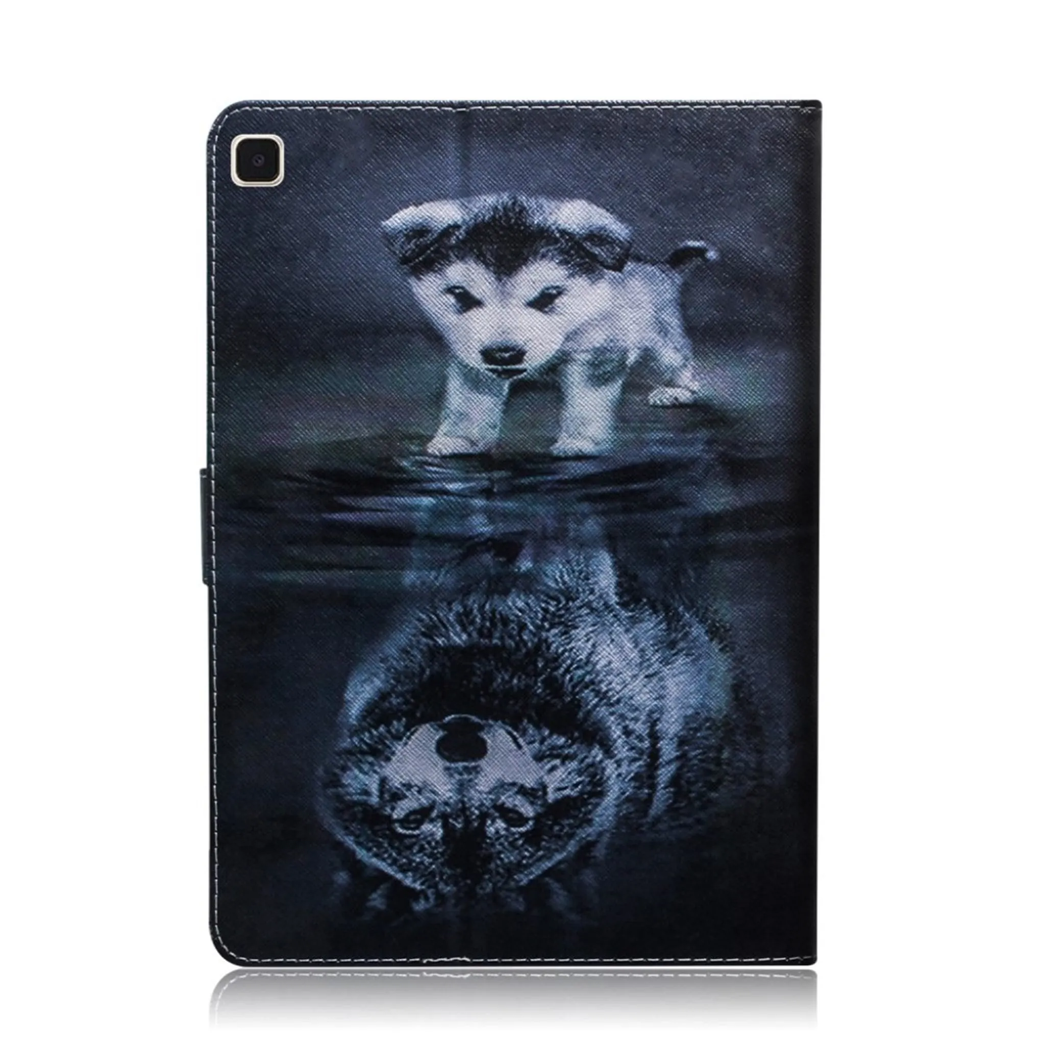 Cool pattern leather flip case for Samsung Galaxy Tab A7 10.4 (2020) - Dog / Wolf